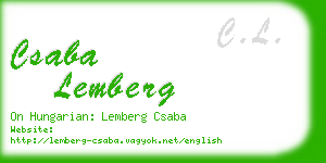 csaba lemberg business card
